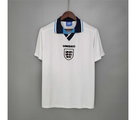 England 1996 European Cup Home White Soccer Jersey